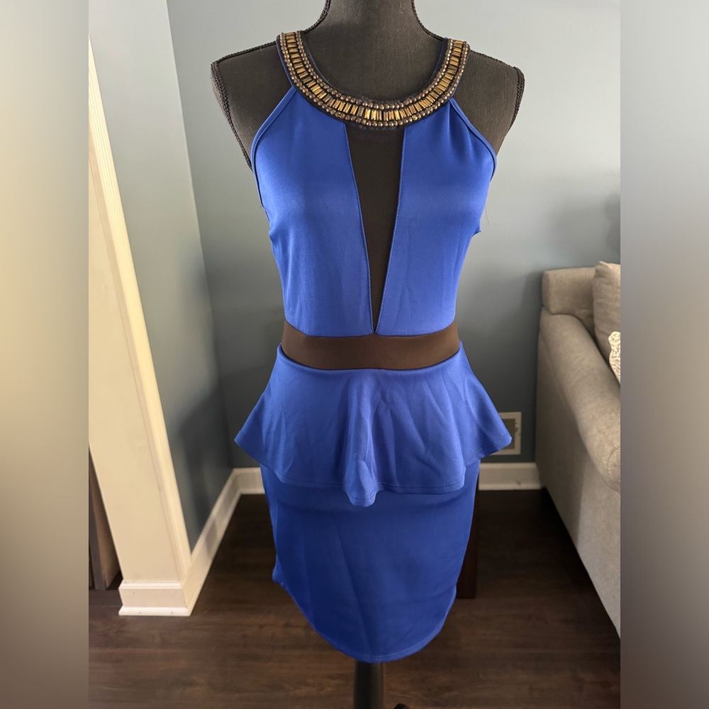 Charlotte Russe Royal blue peplum dress